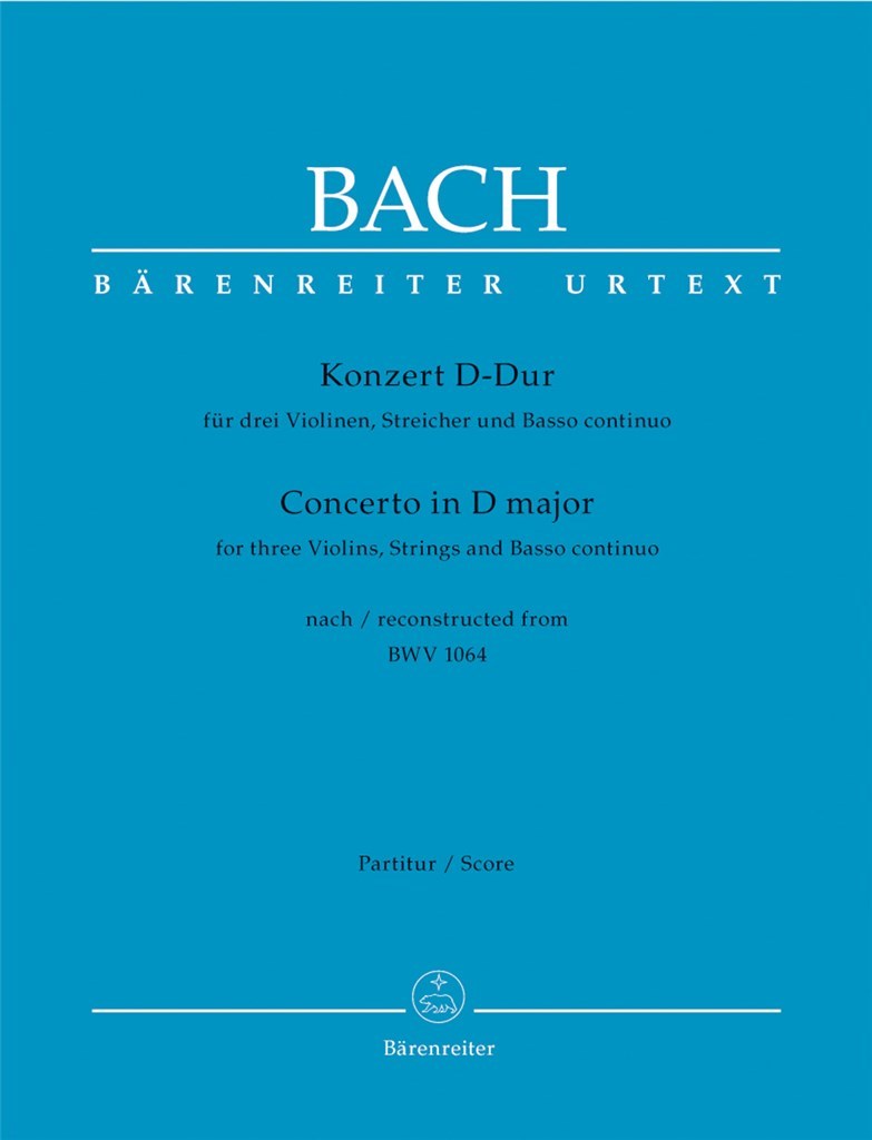 Concerto for 3 Violins BWV1064 Full Sc